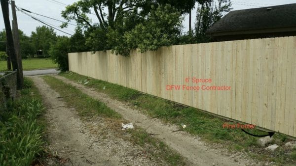 6' Spruce/ DFW Fence Contractor