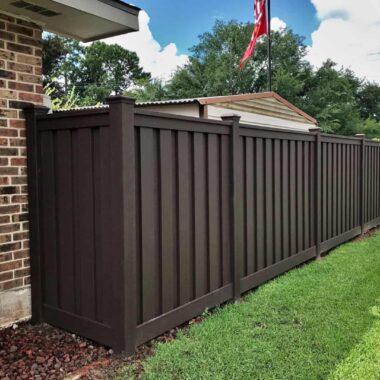 Trex Fencing Woodland Brown privacy fence